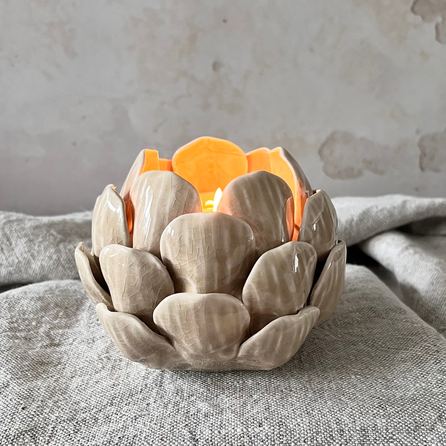 artichoke candle holder