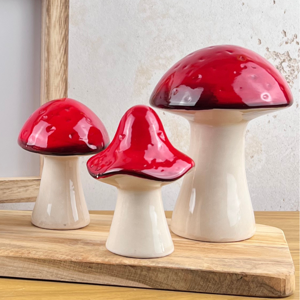 red toadstool trio
