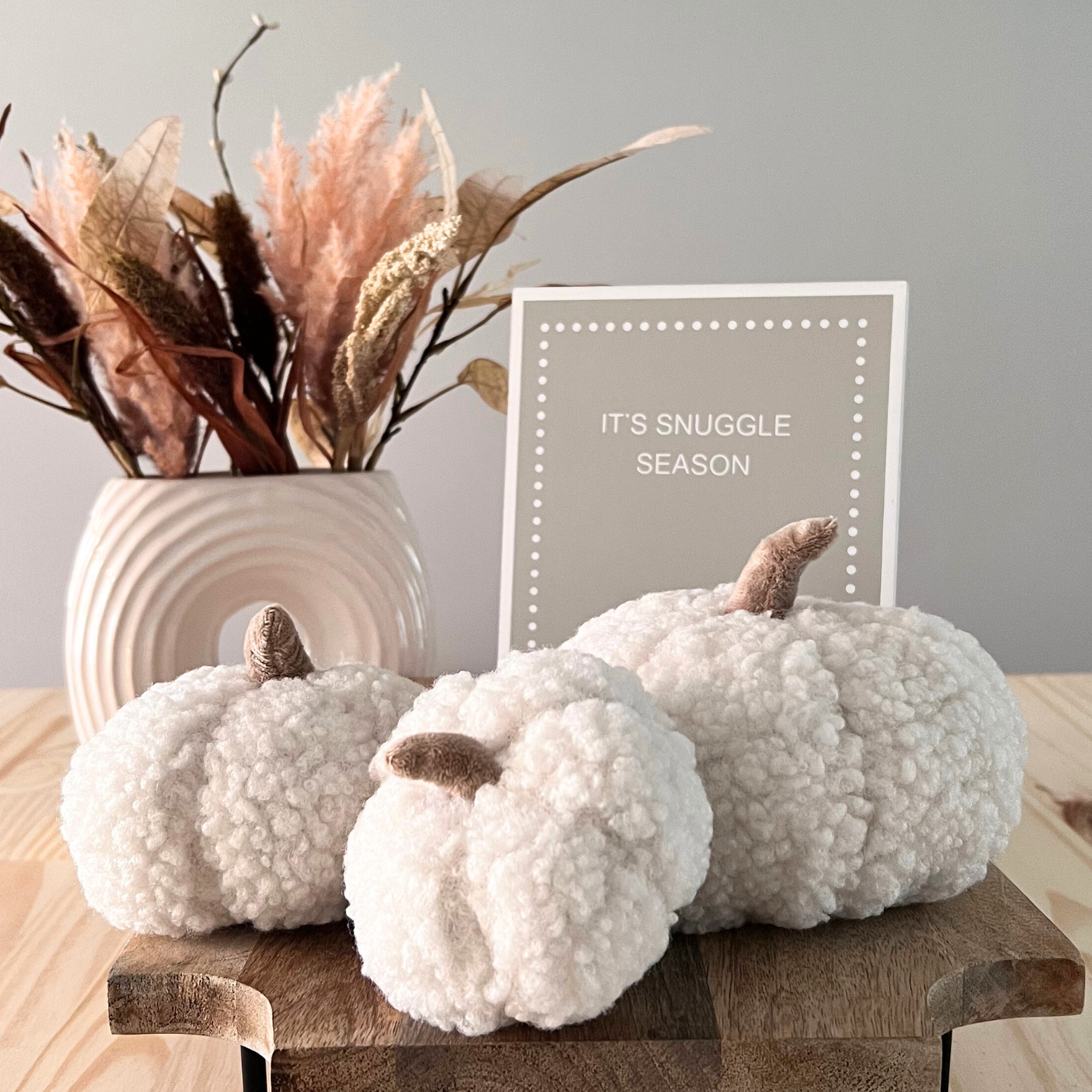 snuggle season plaque styled