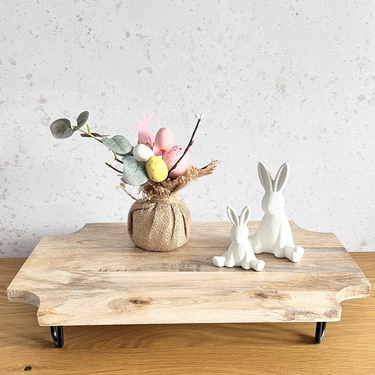 styling board with bunnies