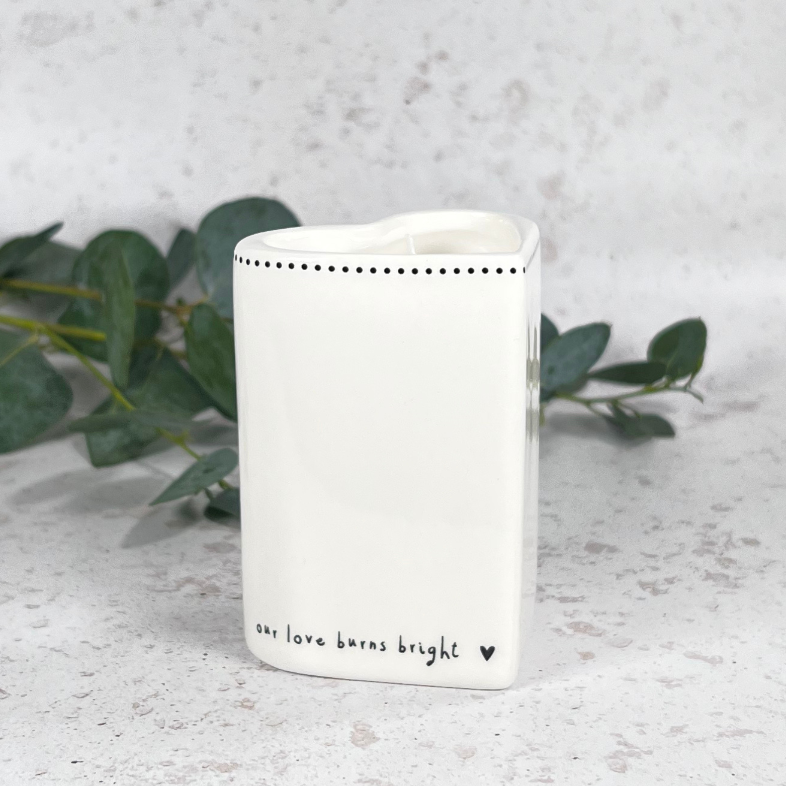 vanilla heart candle