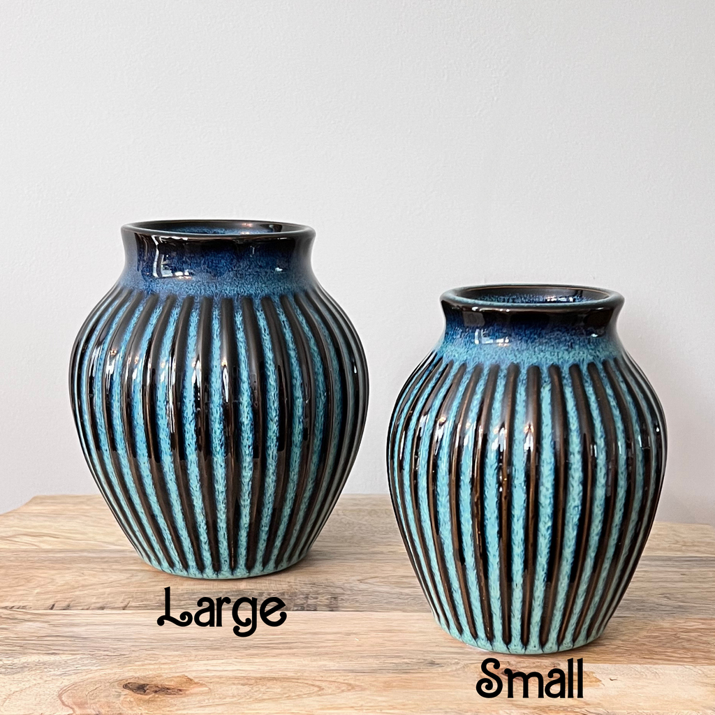 Small and large blue vases short version