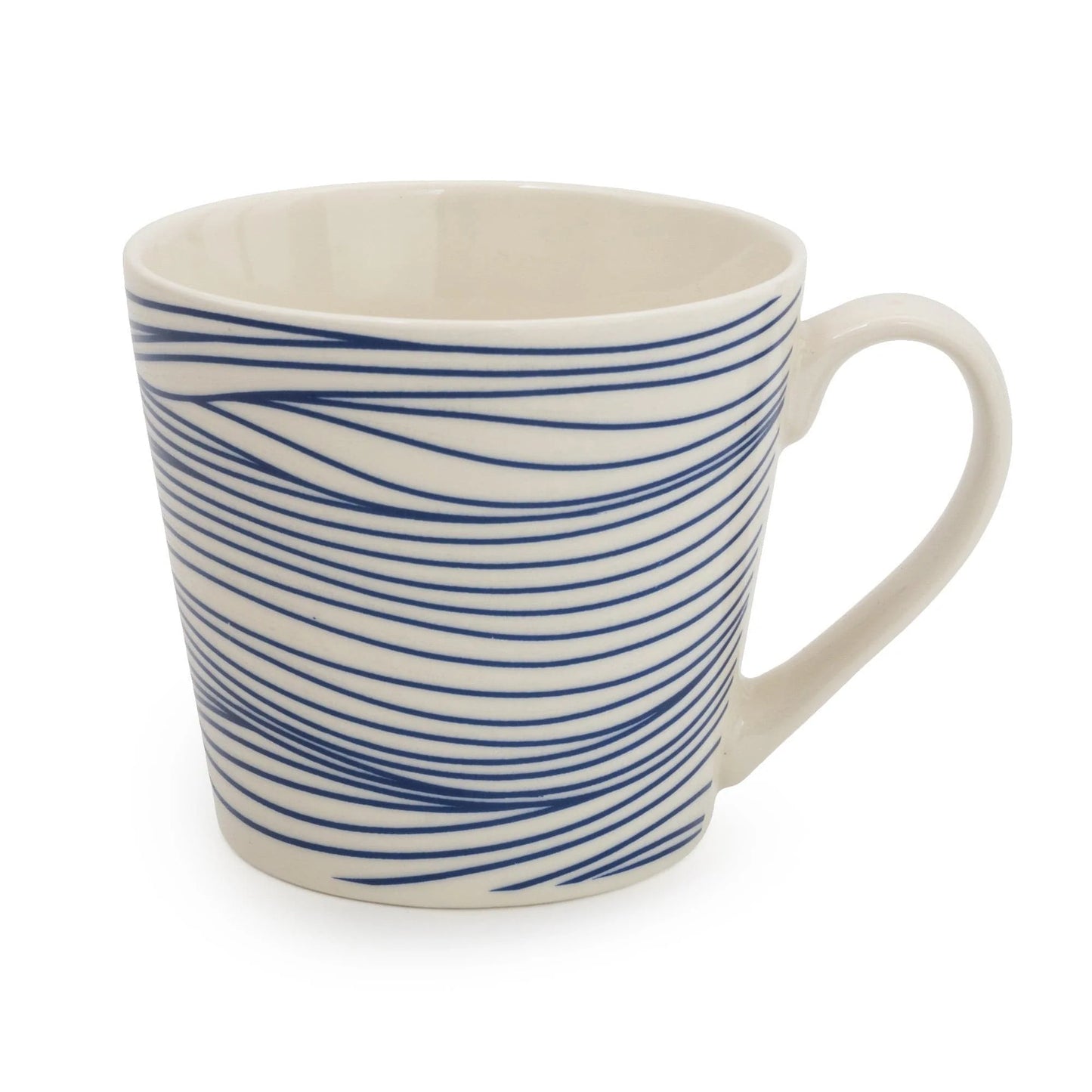 azure mug with blue design pairs with azure tray and bowl