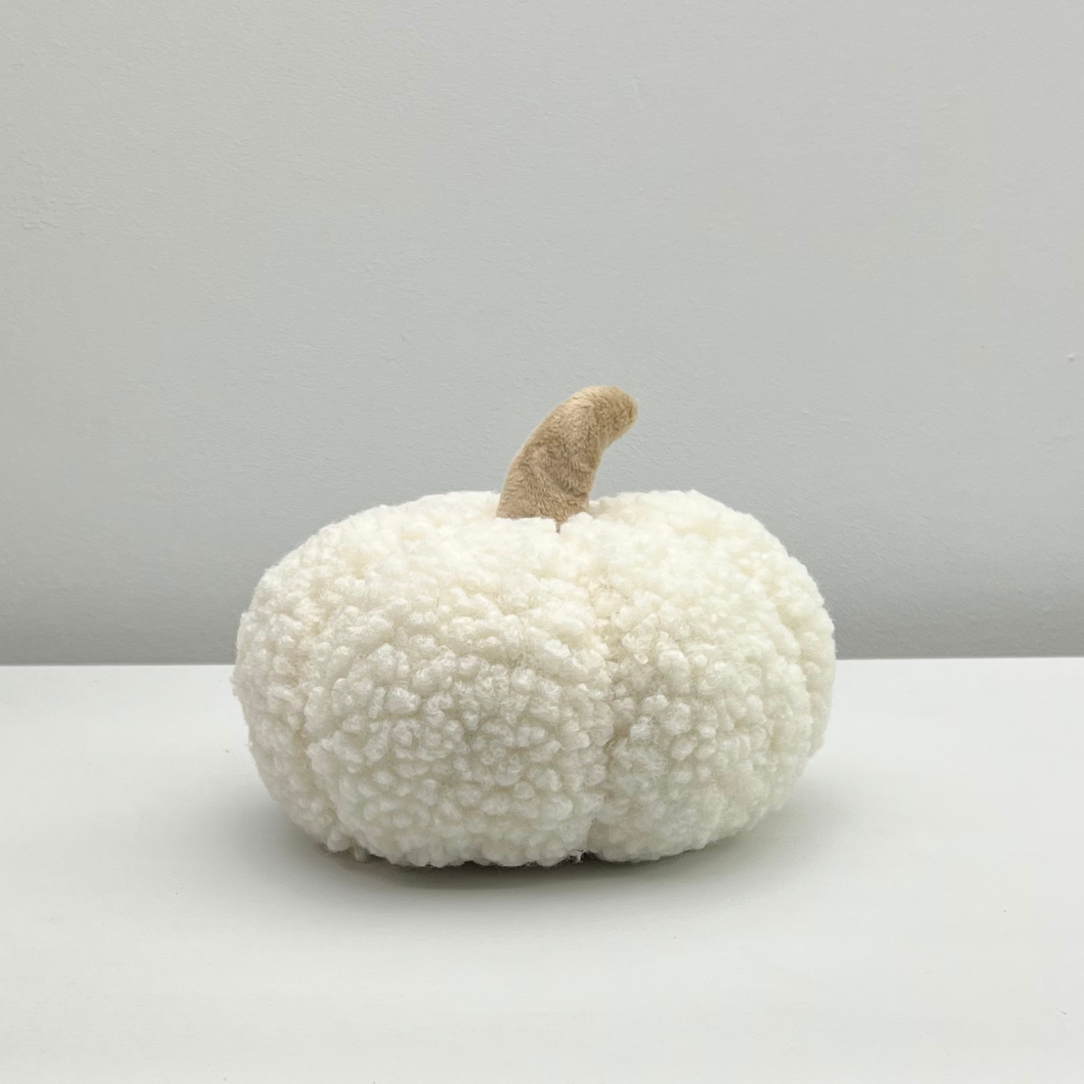 Large white sherpa pumpkin