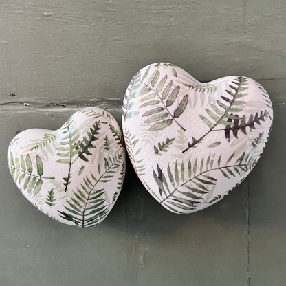 ceramic heart fern design