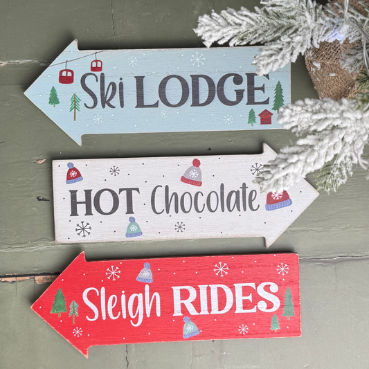 christmas arrow signs