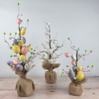 easter tree trio pastel and white
