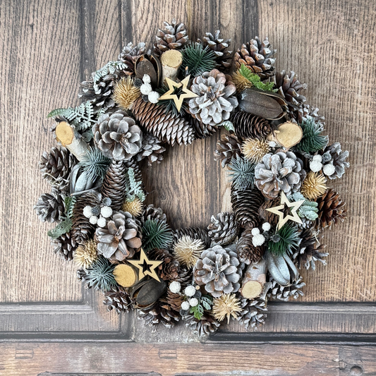 frosted woodland wreath