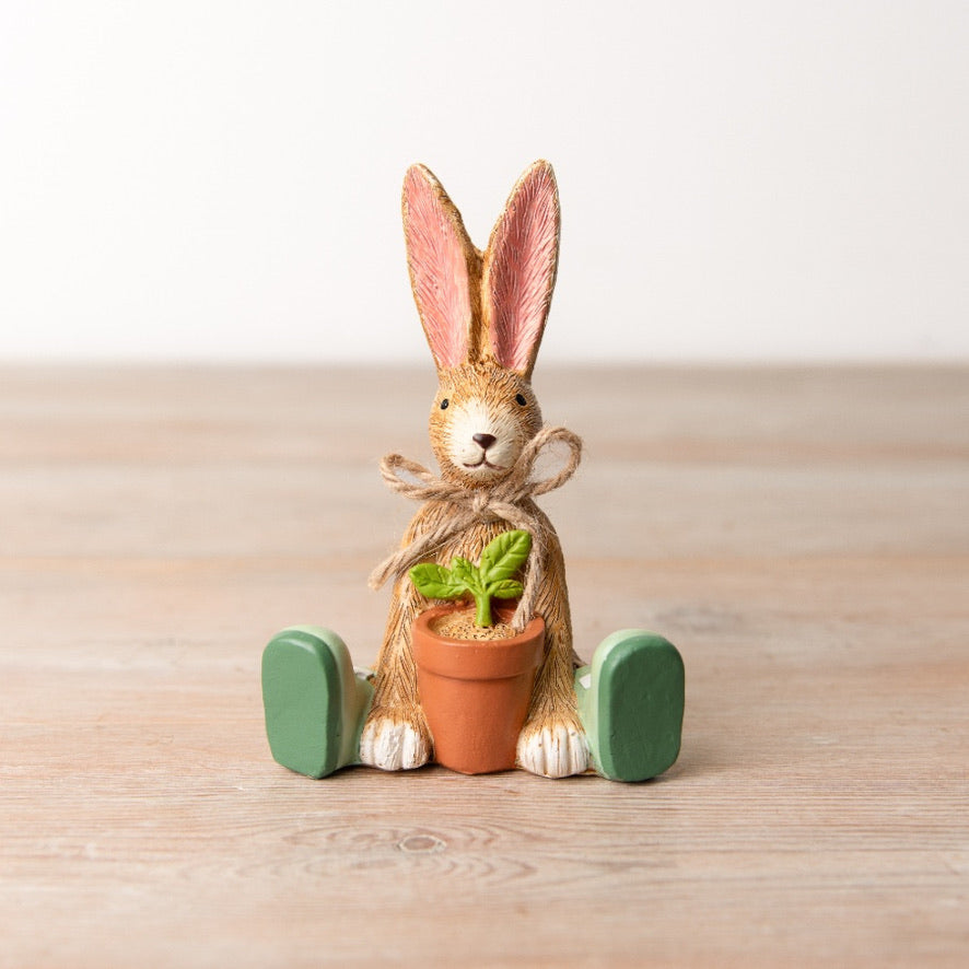 gardening bunnies pot bunny