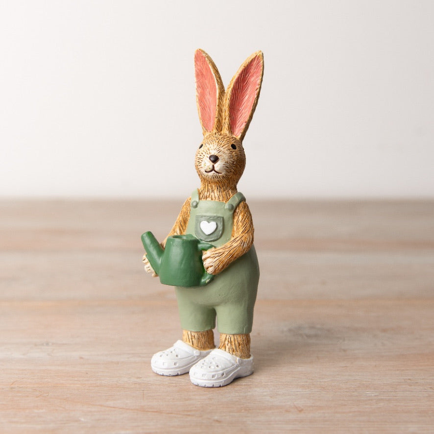 gardening bunnies watering can bunny