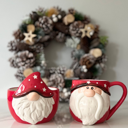 gonk mug and gonk bowl with wreath