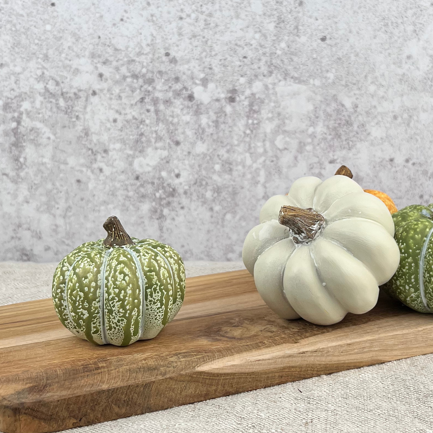 green rustic pumpkin little