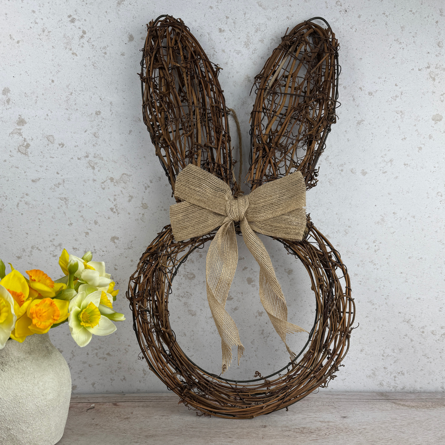 hanging rattan bunny