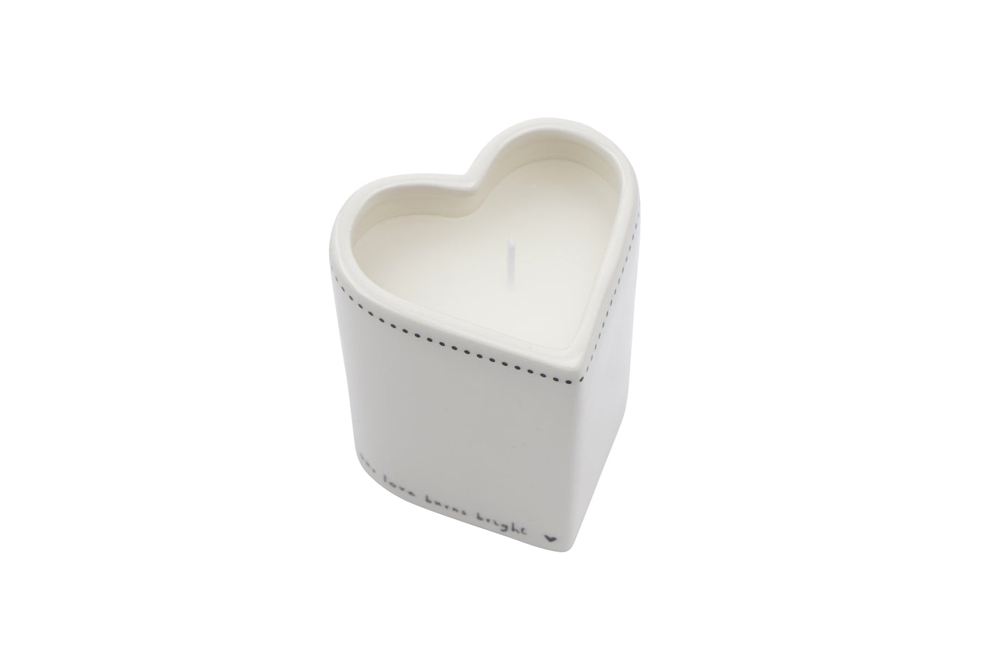 heart vanilla candle top