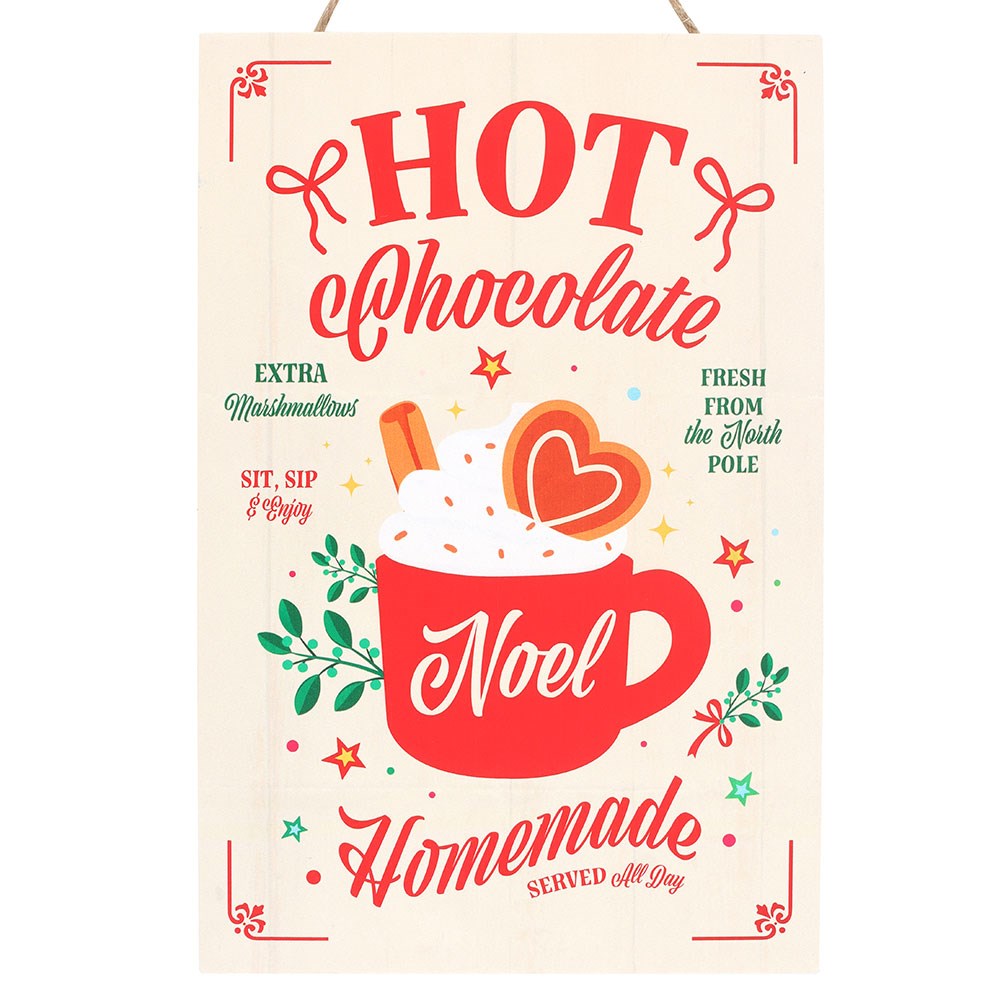 Decorative Hot Chocolate Sign perfect for Christmas