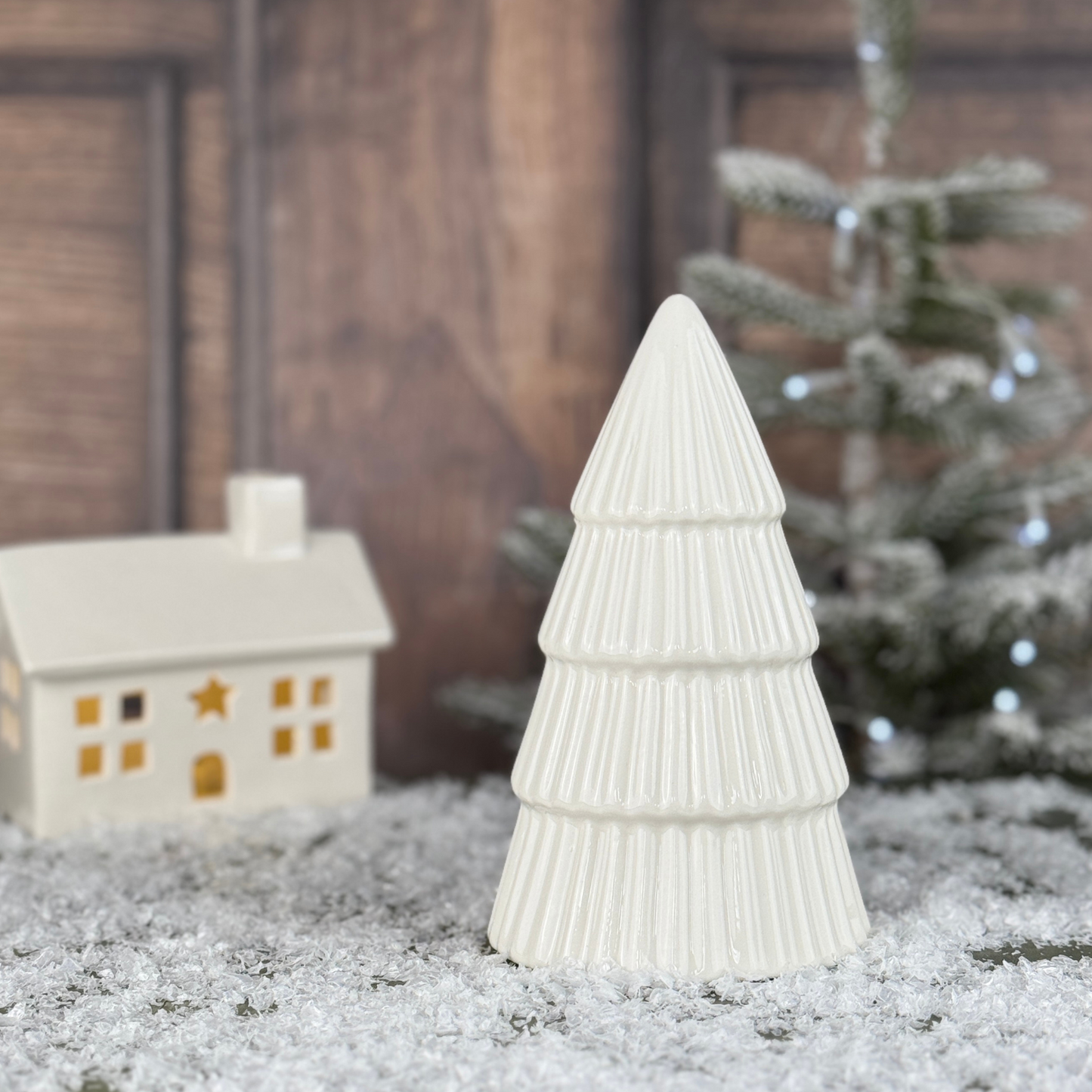 large ceramic white tree