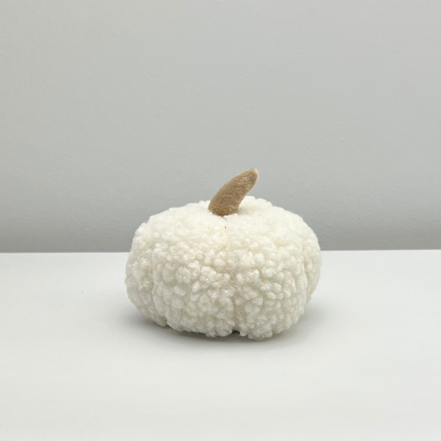 medium white sherpa pumpkin