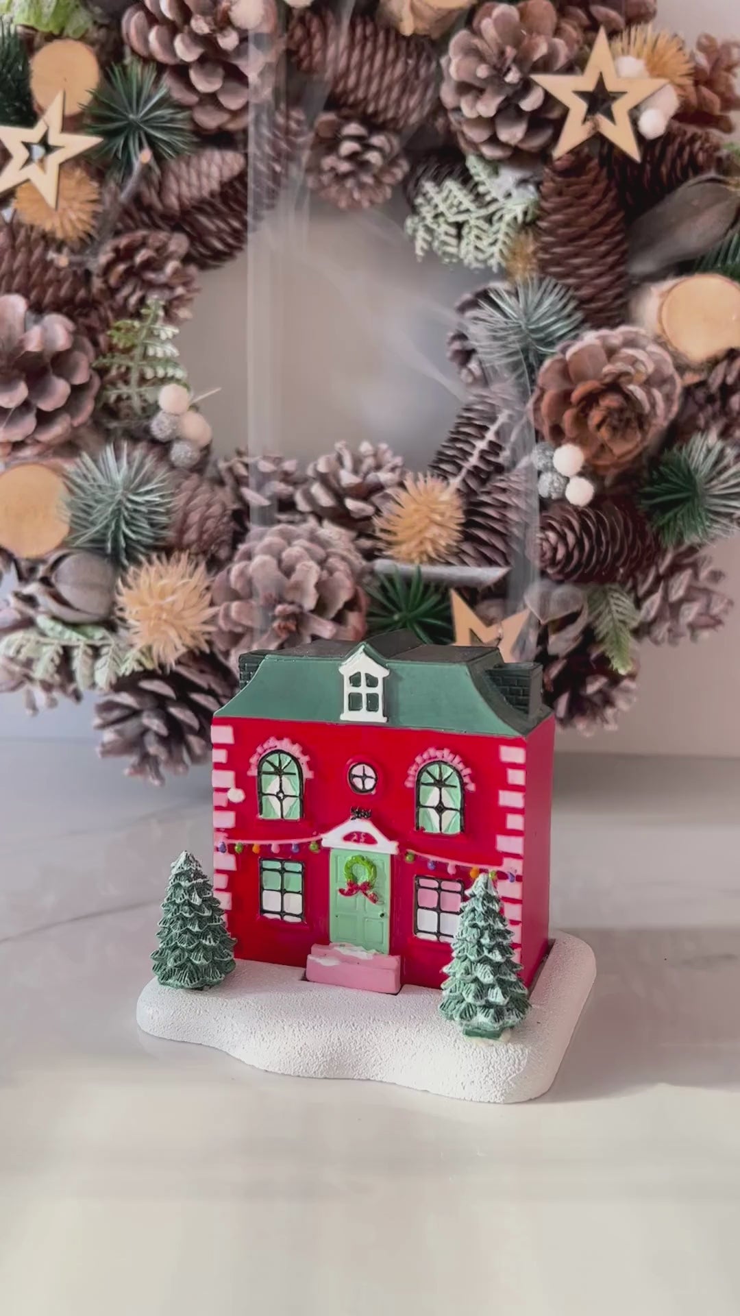 Christmas House Incense Burner