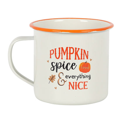 pumpkin spice & everything nice enamel mug