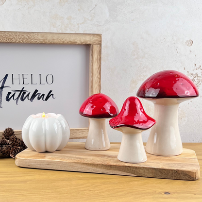 red toadstool trio