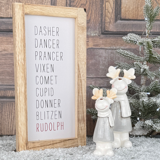 reindeer name sign