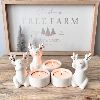 reindeer tea light holders