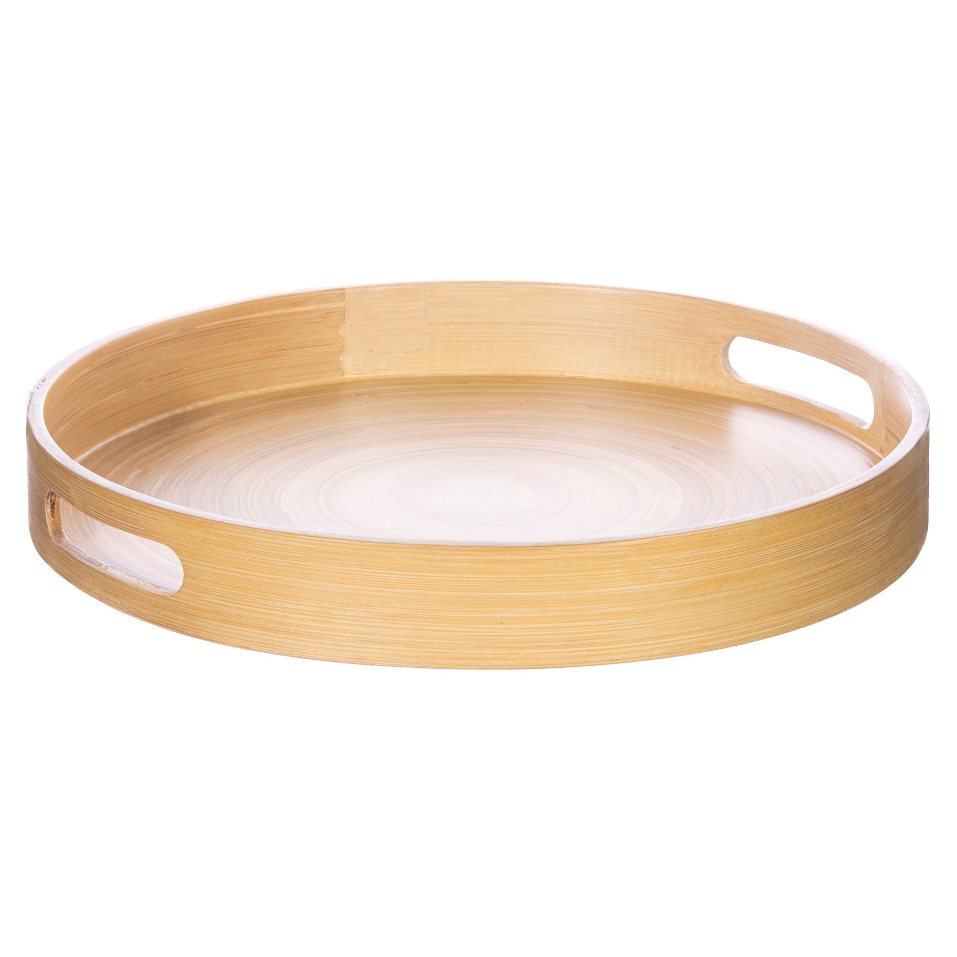 round bamboo tray