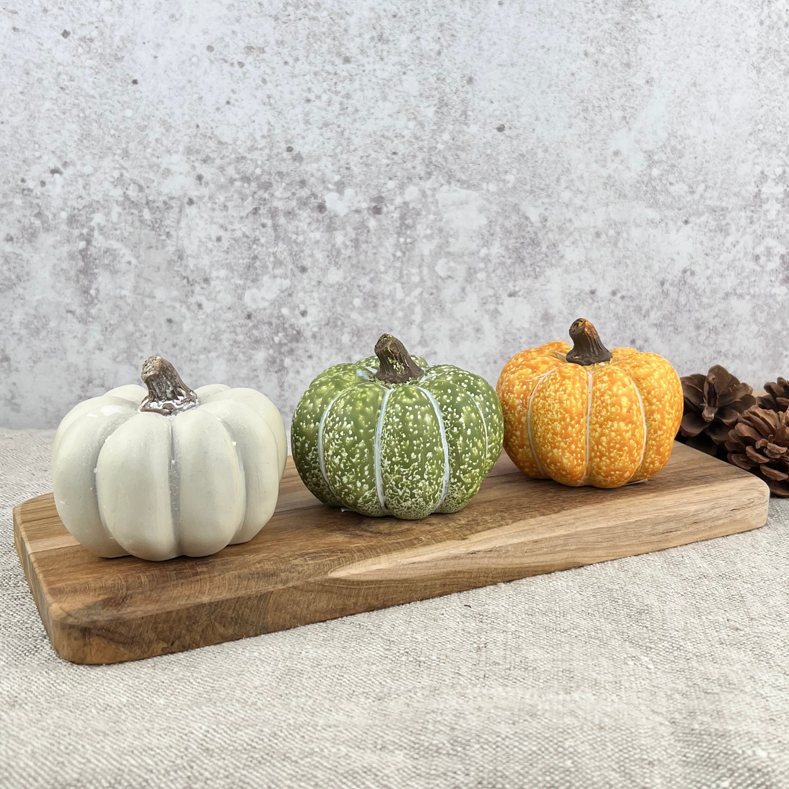 rustic pumpkin trio little