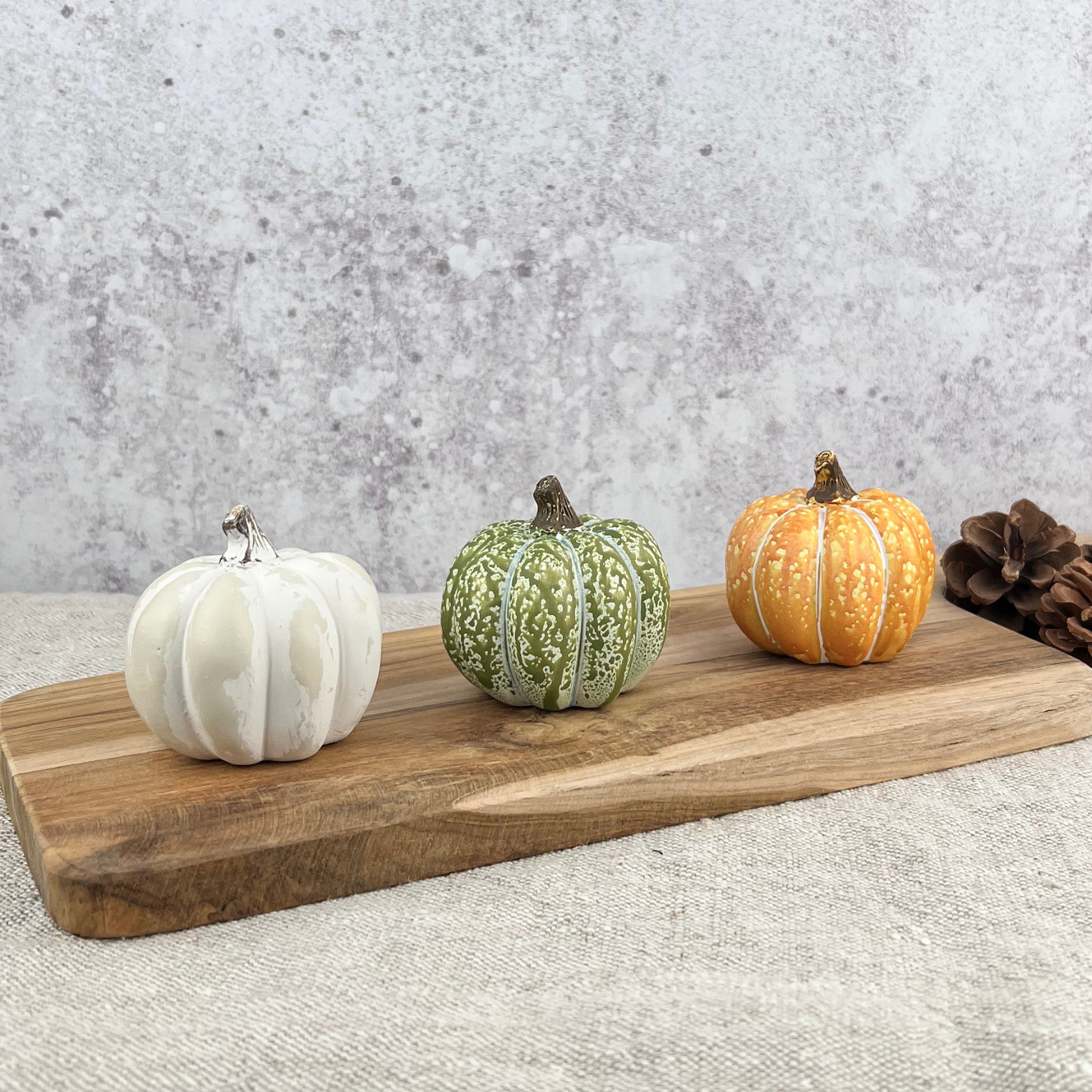 rustic pumpkin trio little