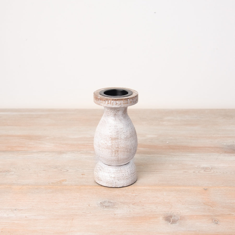 small rustic candle holder