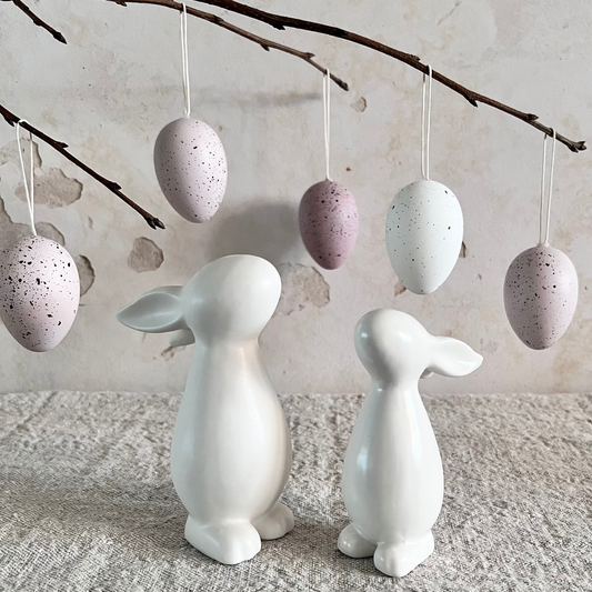 standing bunnies with eggs