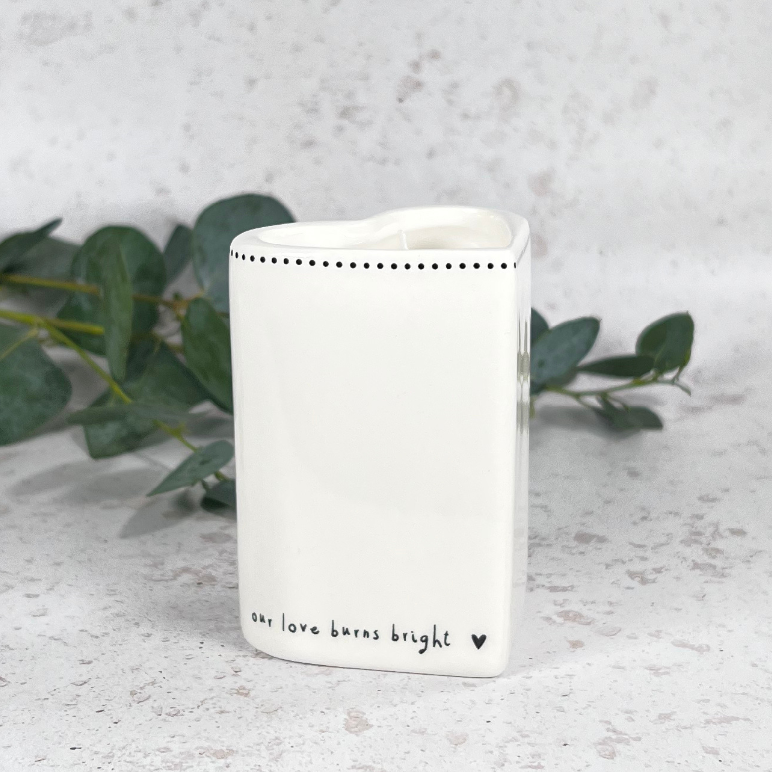 vanilla heart candle 