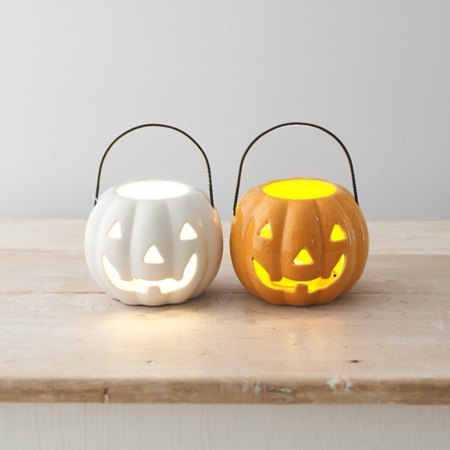 white and orange lanterns