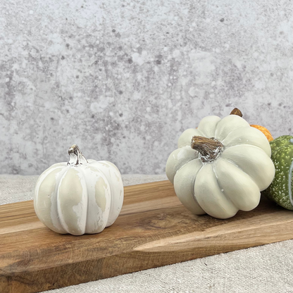 white rustic pumpkin little