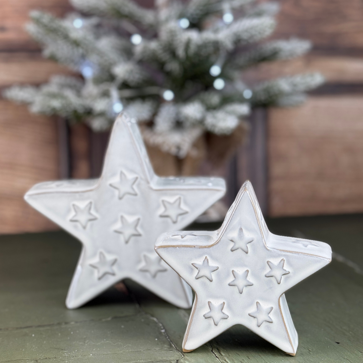 ceramic white star duo 