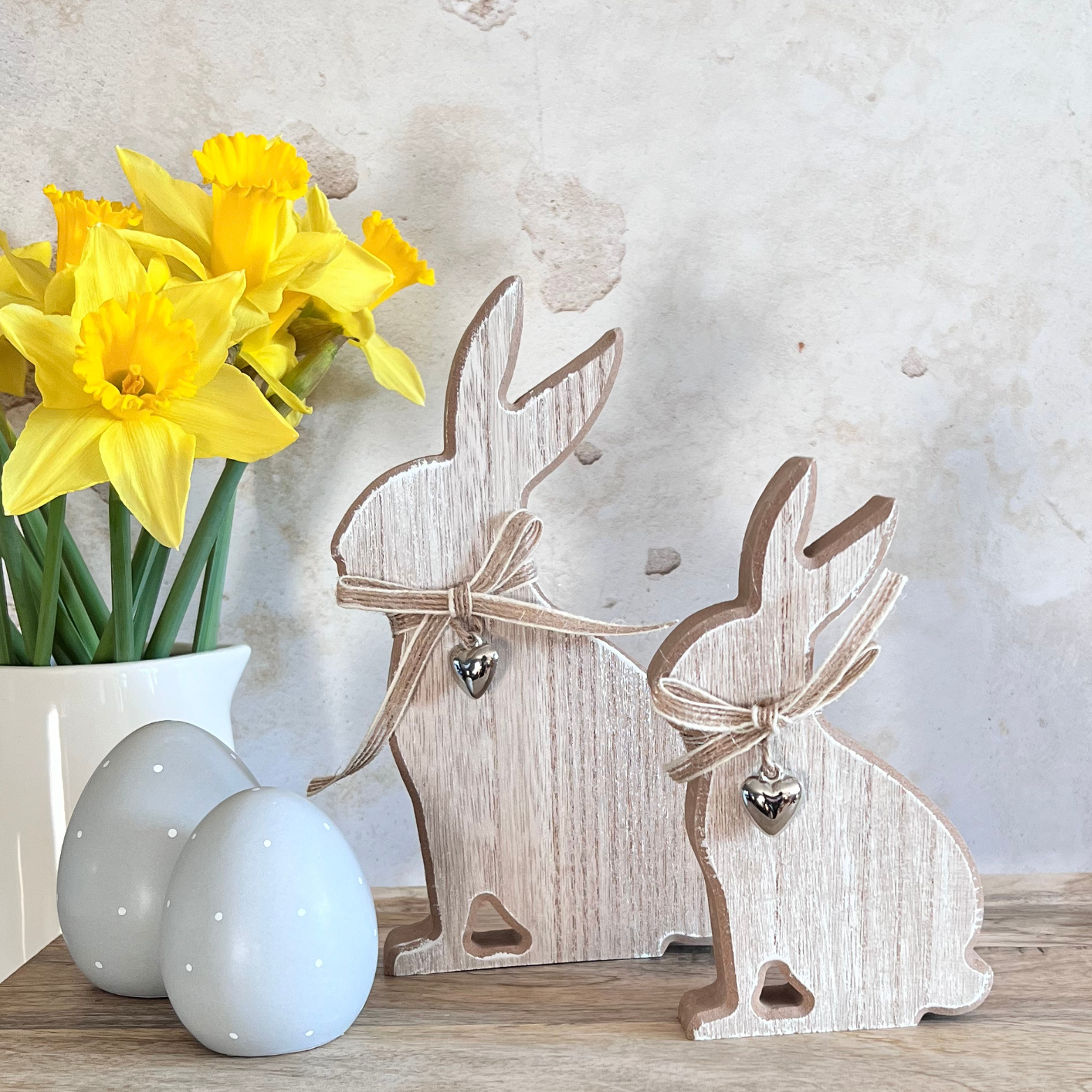 wooden bunnies