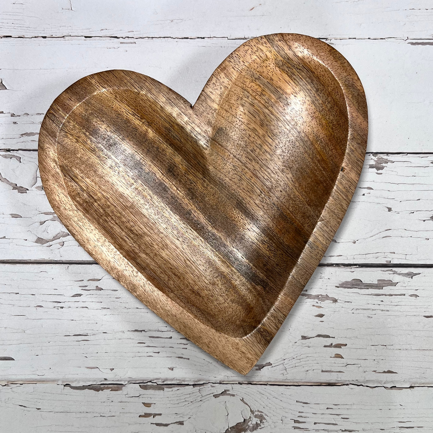 wooden heart tray big