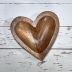 wooden heart tray little