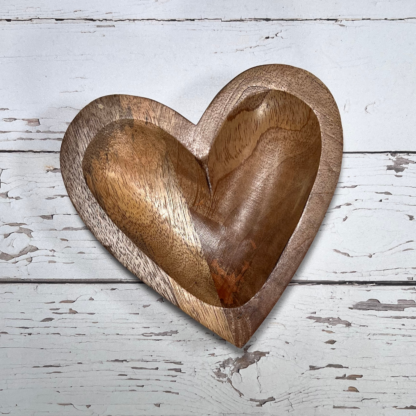 wooden heart tray little