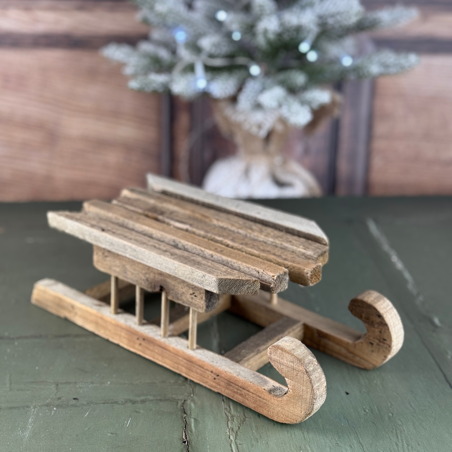 wooden sleigh for decorative purposes 